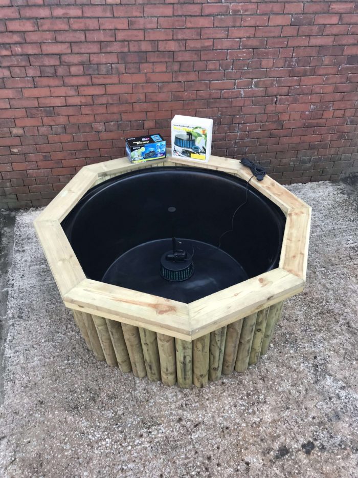 1000 Litre Wooden Kit with Pond Pump and Prefilter